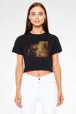 Halford Siyah Crop Top Tişört
