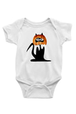 Halloween Baskılı Beyaz Unisex Bebek Body - Zıbın