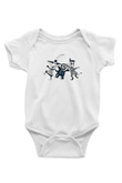 Halloween Baskılı Beyaz Unisex Bebek Body - Zıbın