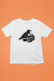 Halloween Baskılı Beyaz Unisex Beyaz Çocuk Tişört - Tshirt