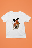 Halloween Baskılı Beyaz Unisex Beyaz Çocuk Tişört - Tshirt