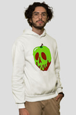 Halloween Baskılı Beyaz Unisex Kapüşonlu Sweatshirt
