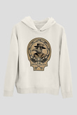 Halloween Baskılı Beyaz Unisex Kapüşonlu Sweatshirt