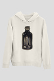 Halloween Baskılı Beyaz Unisex Kapüşonlu Sweatshirt