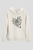 Halloween Baskılı Beyaz Unisex Kapüşonlu Sweatshirt