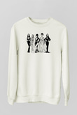 Halloween Baskılı Beyaz Unisex Sweatshirt