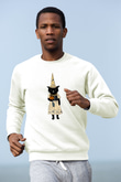 Halloween Baskılı Beyaz Unisex Sweatshirt