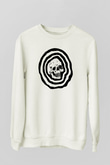 Halloween Baskılı Beyaz Unisex Sweatshirt