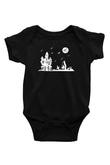 Halloween Baskılı Unisex Siyah Bebek Body - Zıbın