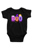 Halloween Baskılı Unisex Siyah Bebek Body - Zıbın