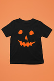 Halloween Baskılı Unisex Siyah Çocuk Tişört - Tshirt