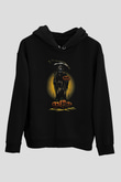 Halloween Baskılı Unisex Siyah Hoodie