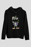 Halloween Baskılı Unisex Siyah Hoodie