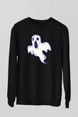 Halloween Baskılı Unisex Siyah Sweatshirt