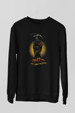 Halloween Baskılı Unisex Siyah Sweatshirt