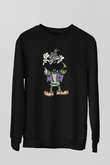 Halloween Baskılı Unisex Siyah Sweatshirt