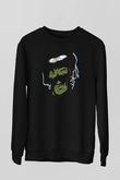 Halloween Baskılı Unisex Siyah Sweatshirt