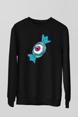 Halloween Baskılı Unisex Siyah Sweatshirt