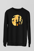 Halloween Baskılı Unisex Siyah Sweatshirt