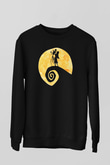 Halloween Baskılı Unisex Siyah Sweatshirt