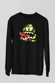 Halloween Baskılı Unisex Siyah Sweatshirt