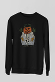 Halloween Baskılı Unisex Siyah Sweatshirt