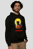 Halloween KedicikSiyah  Unisex Hoodie