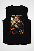 Halloween Siyah Unisex Kolsuz Tişört