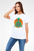 Halloween Unisex Baskılı Beyaz Tişört - Tshirt