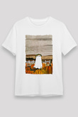 Halloween Unisex Baskılı Beyaz Tişört - Tshirt