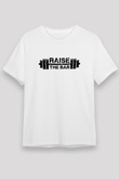 Halter Baskılı Unisex Beyaz Tişört - Tshirt