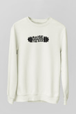 Halter Baskılı Unisex Ekru Sweatshirt