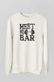 Halter Baskılı Unisex Ekru Sweatshirt