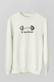 Halter Baskılı Unisex Ekru Sweatshirt