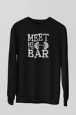Halter Baskılı Unisex Siyah Sweatshirt