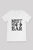 Halter Baskılı Unisex V Yaka Tişört - Tshirt