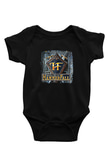 HammerFall Baskılı Unisex Siyah Bebek Body - Zıbın