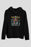HammerFall Baskılı Unisex Siyah Hoodie