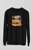 HammerFall Baskılı Unisex Siyah Sweatshirt