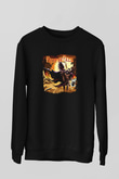 HammerFall Baskılı Unisex Siyah Sweatshirt