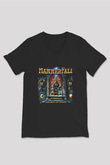 HammerFall Baskılı Unisex Siyah V Yaka Tişört