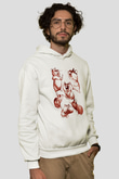 Hamster Beyaz Unisex Kapşonlu Sweatshirt