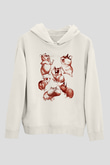 Hamster Beyaz Unisex Kapşonlu Sweatshirt