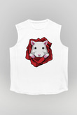Hamster Beyaz Unisex Kolsuz Tişört