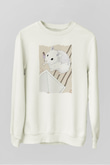 Hamster Beyaz Unisex Sweatshirt