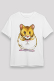Hamster Beyaz Unisex Tişört T-Shirt - TişörtFabrikası