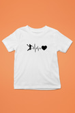 Handball Baskılı Unisex Beyaz Çocuk Tişört - Tshirt