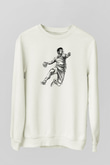 Handball Baskılı Unisex Ekru Sweatshirt