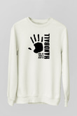 Handball Baskılı Unisex Ekru Sweatshirt