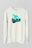 Handball Baskılı Unisex Ekru Sweatshirt